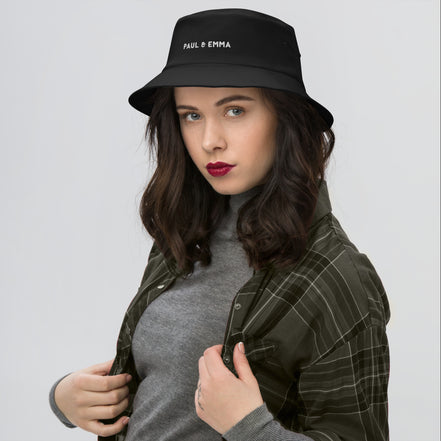 Fischerhut Bucket Hat mit gesticktem Paul Emma Logo - stylischer Hut für Hundebesitzer