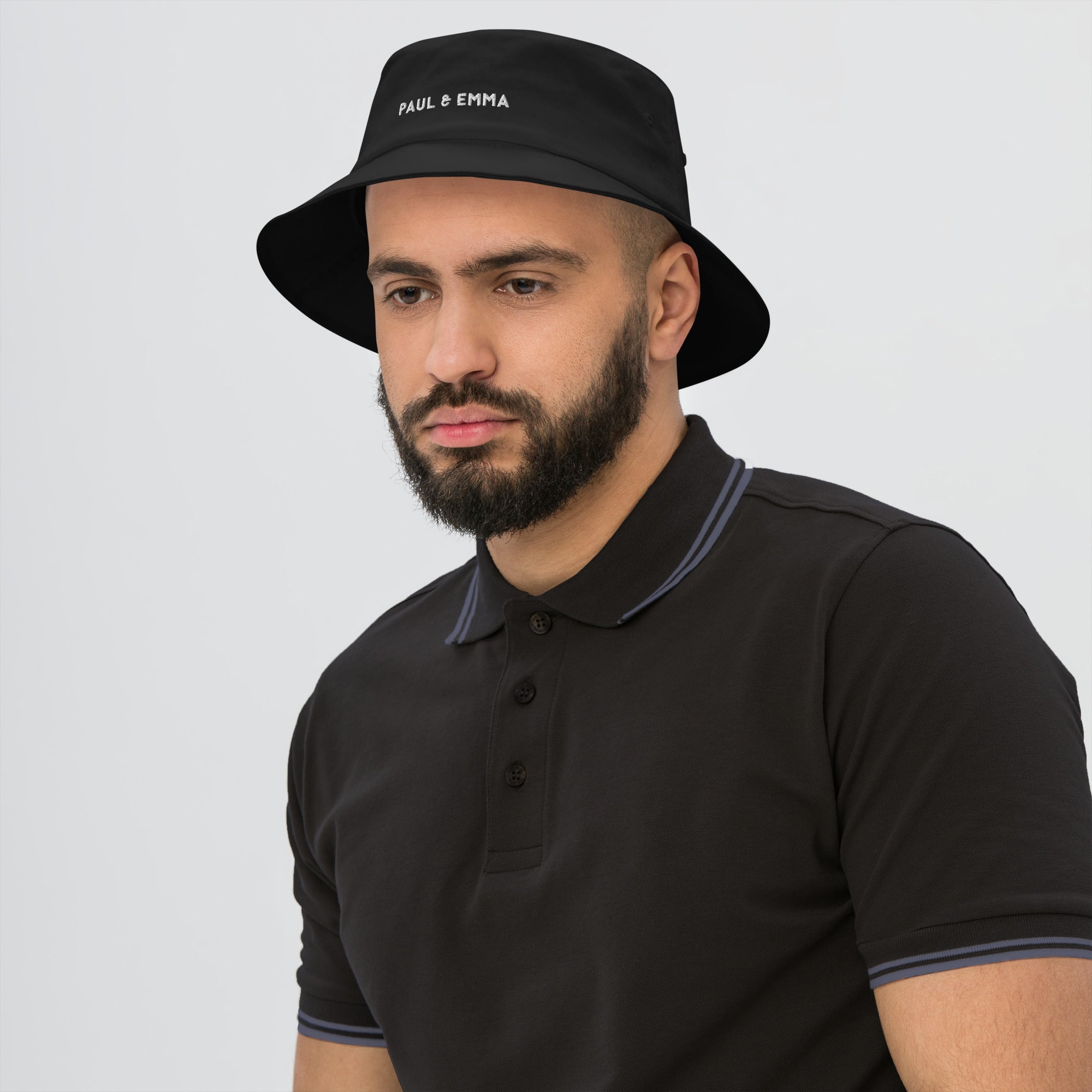 Fischerhut Bucket Hat mit gesticktem Paul Emma Logo - stylischer Hut für Hundebesitzer