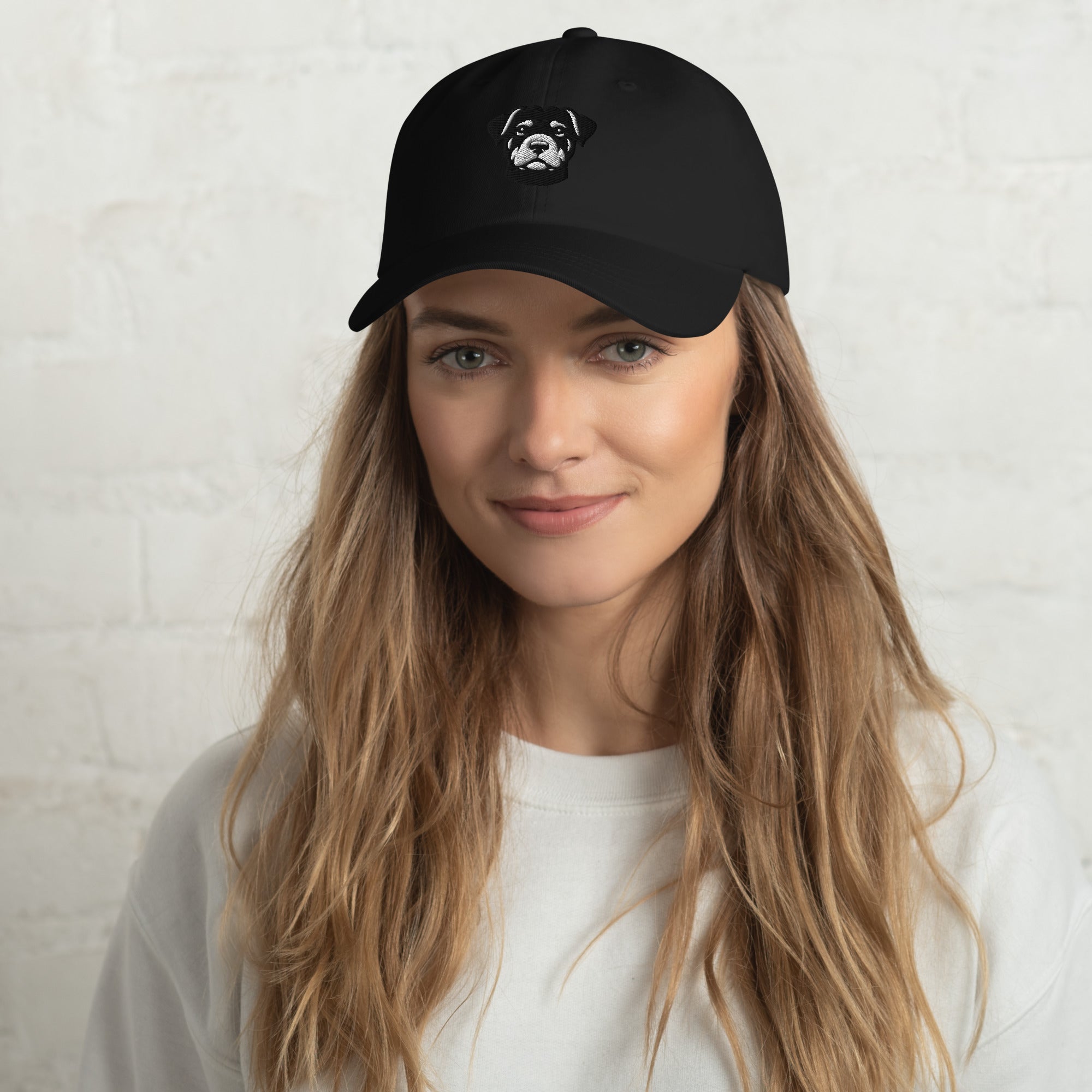  Baseball Cap mit gesticktem Rottweiler-Kopf vorne - Paul & Emma Breed Collection
