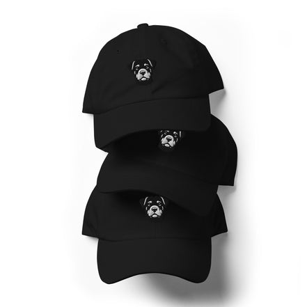  Baseball Cap mit gesticktem Rottweiler-Kopf vorne - Paul & Emma Breed Collection