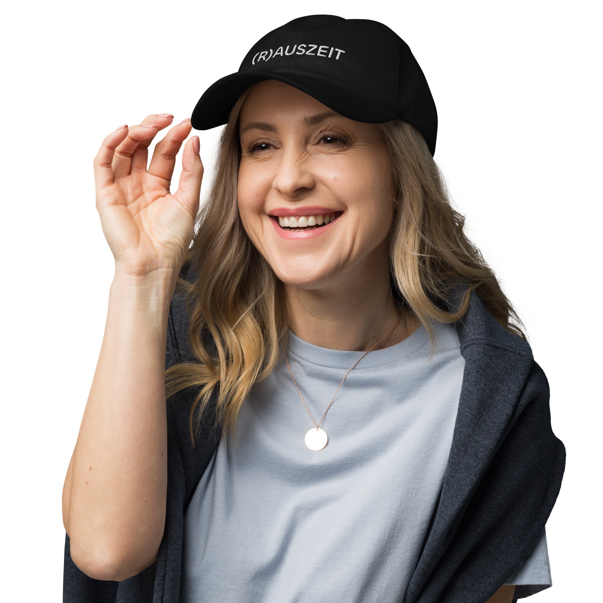 Baseball Cap mit weißer (R)AUSZEIT Stickerei - Paul & Emma Collection für Hundemenschen
