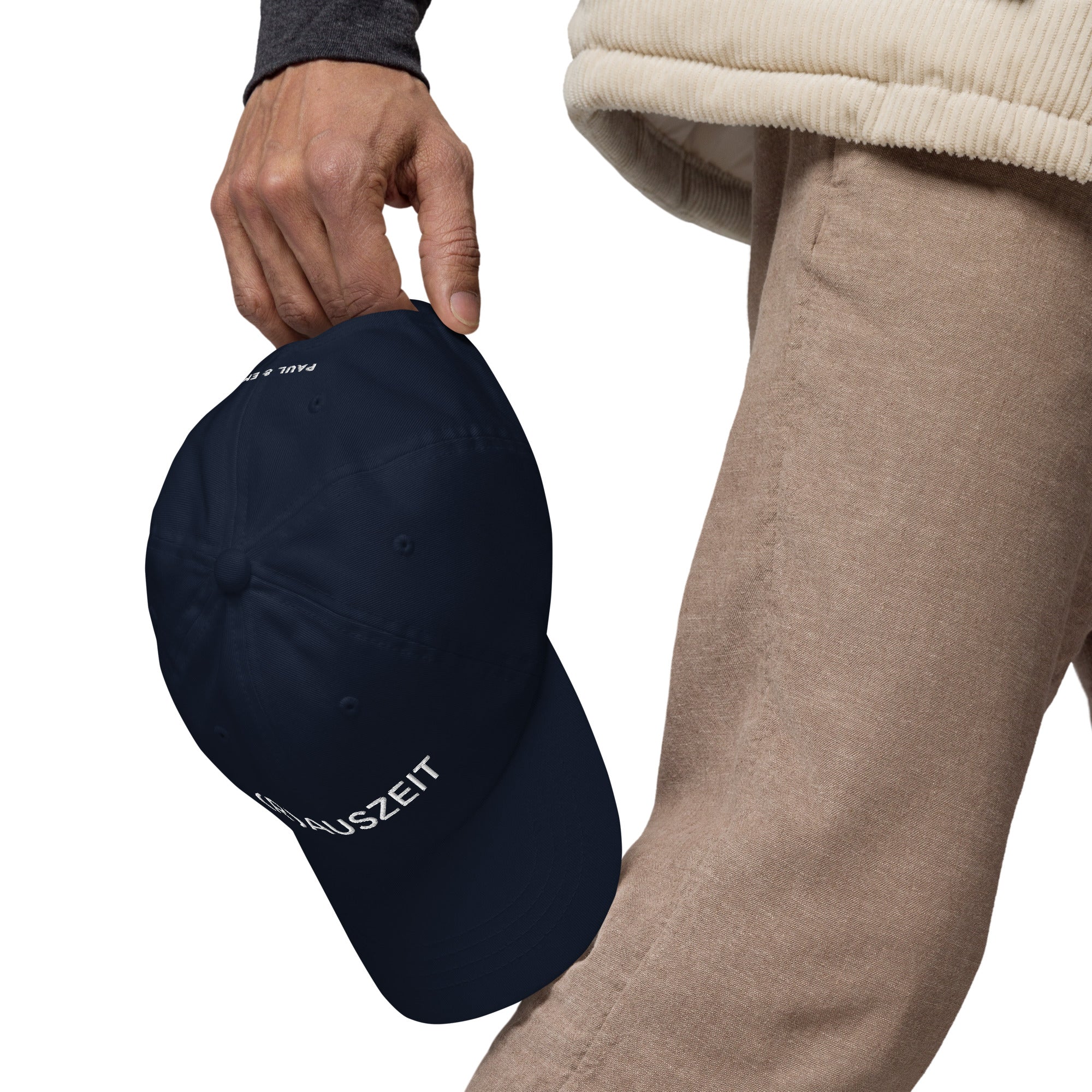 Baseball Cap mit weißer (R)AUSZEIT Stickerei - Paul & Emma Collection für Hundemenschen