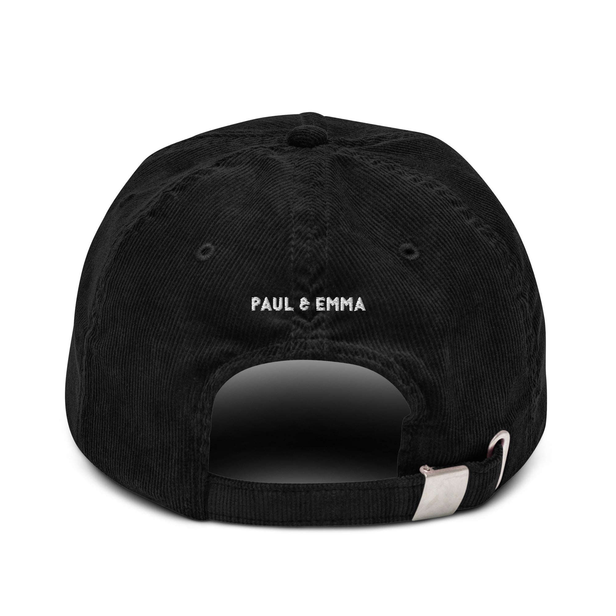 Cord Base Cap mit dog mom Stickerei - verstellbare Baumwoll-Cord-Cap für Dog Moms von Paul Emma