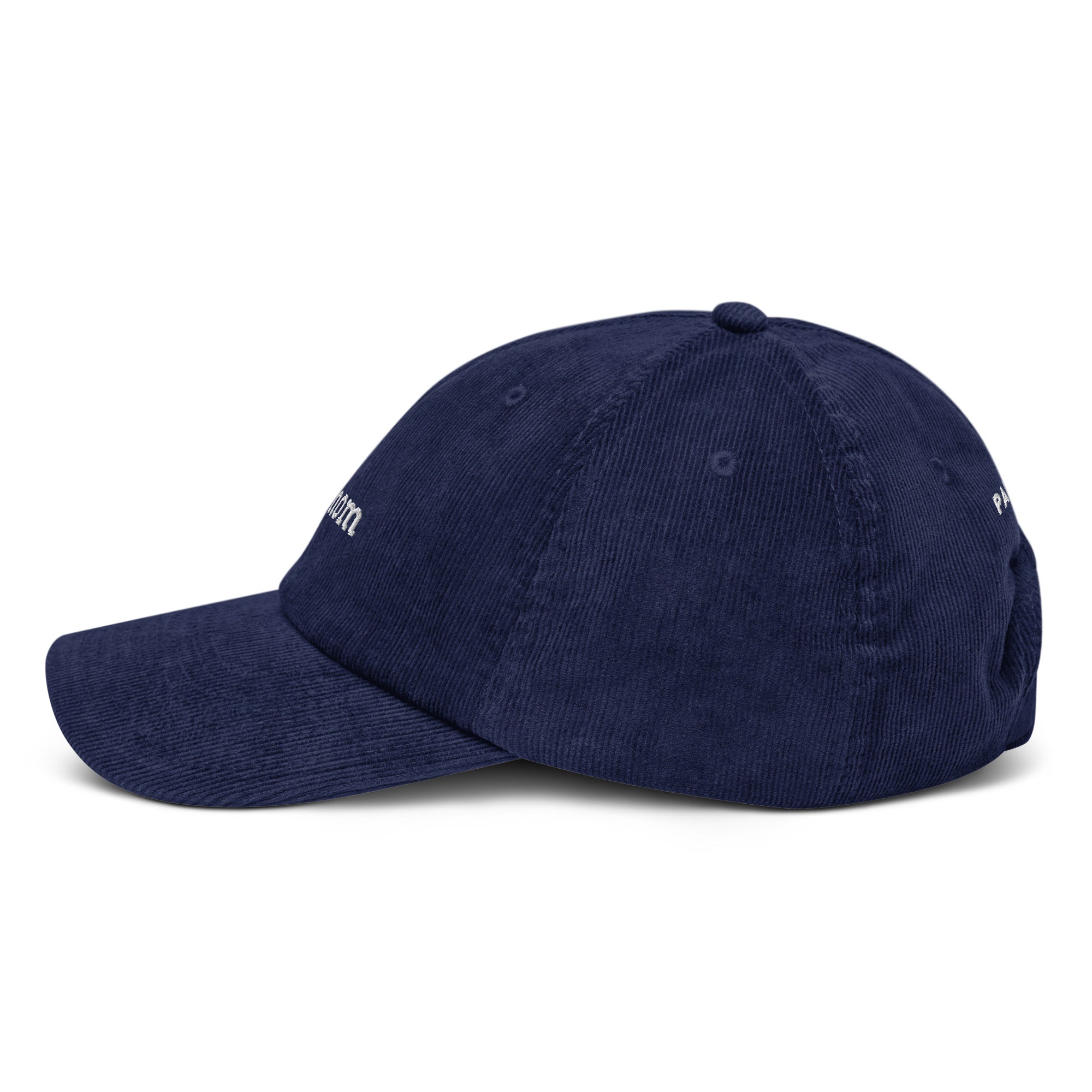 Cord Base Cap mit dog mom Stickerei - verstellbare Baumwoll-Cord-Cap für Dog Moms von Paul Emma