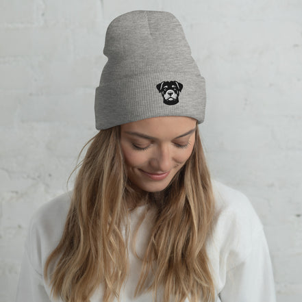 Beanie mit gesticktem Rottweiler-Kopf - Paul & Emma Breed Collection