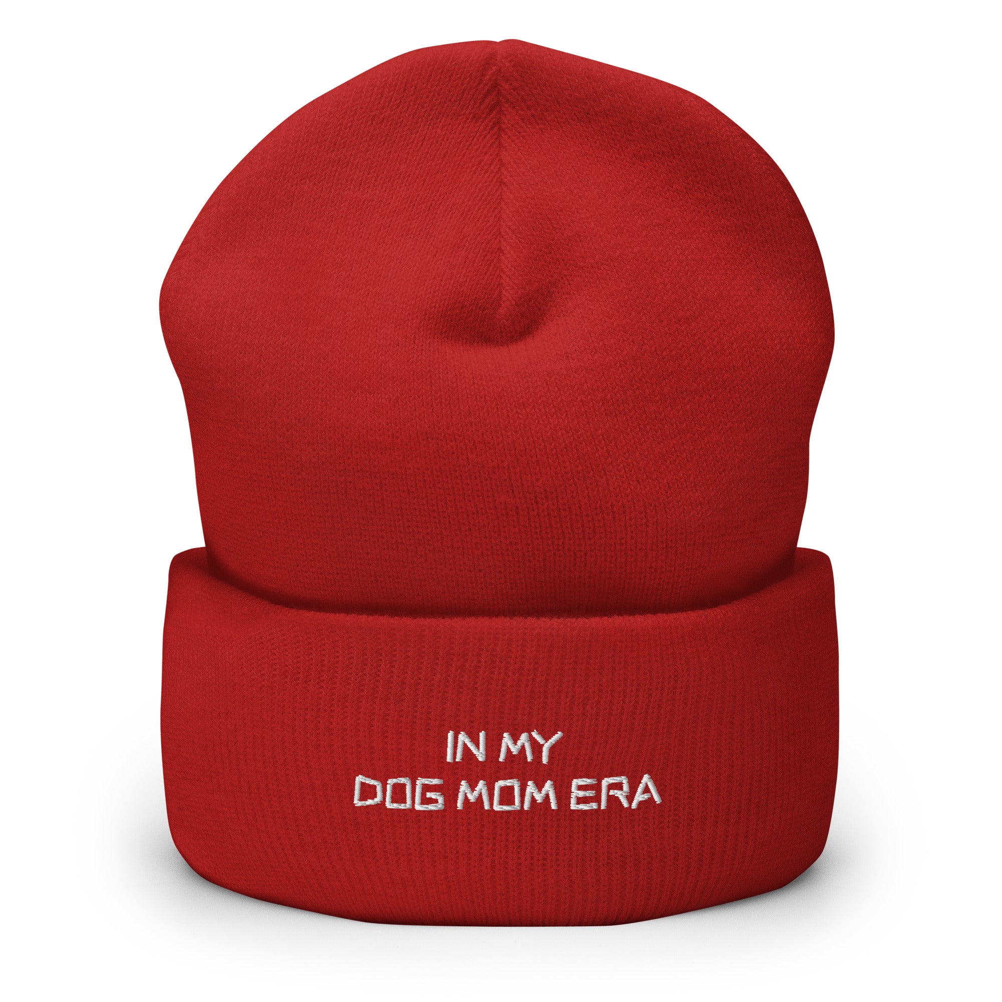 Beanie mit In My Dog Mom Era Stickerei - Paul Emma Strickmütze für Hundebesitzer