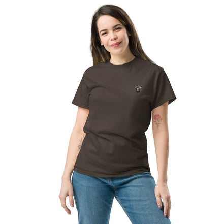 T-Shirt mit besticktem Labrador-Icon auf der Brust - Paul & Emma Breed Collection