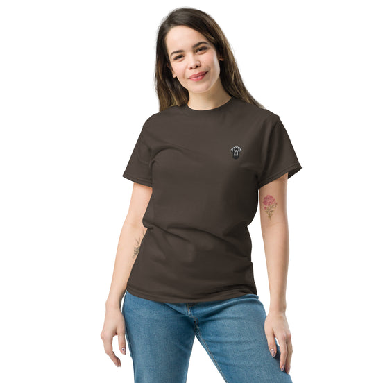 T-Shirt mit besticktem Labrador-Icon auf der Brust - Paul & Emma Breed Collection