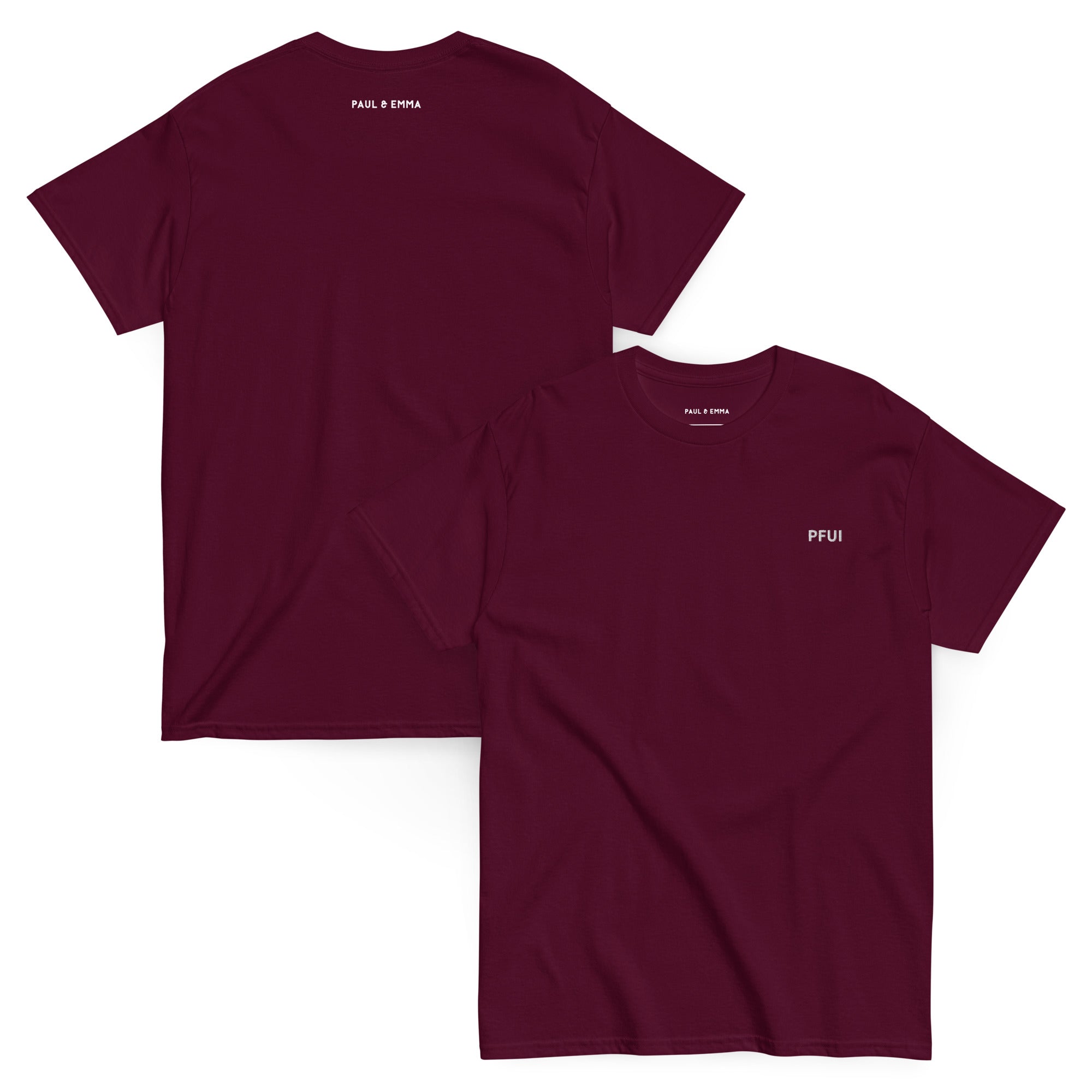 T-Shirt mit gesticktem PFUI auf der Brust - Paul & Emma Kommando Edition