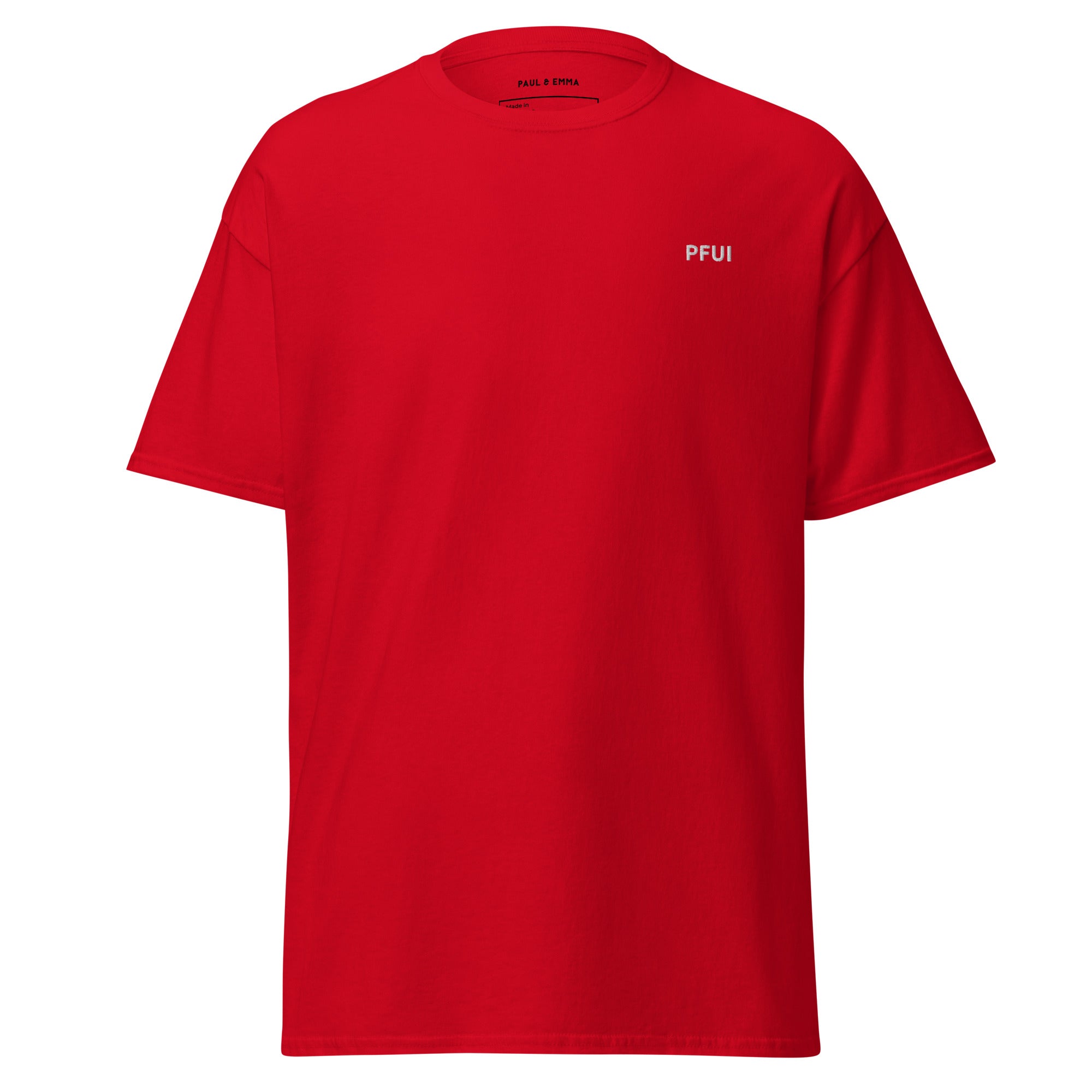 T-Shirt mit gesticktem PFUI auf der Brust - Paul & Emma Kommando Edition