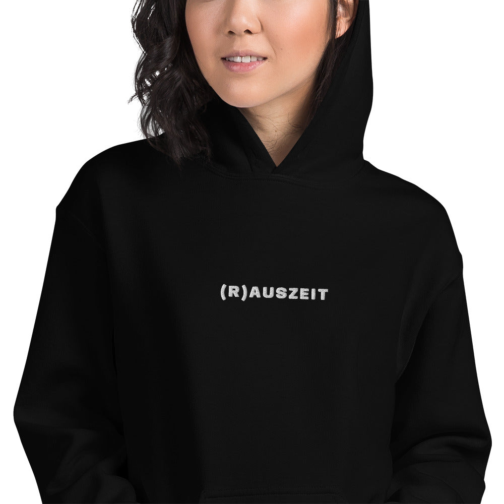 Hoodie mit weißer Rauszeit Stickerei - Paul Emma Kapuzenpullover für Hundebesitzer