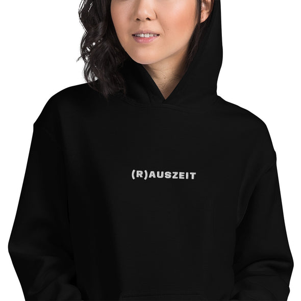 Hoodie mit weißer Rauszeit Stickerei - Paul Emma Kapuzenpullover für Hundebesitzer
