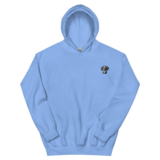 Hoodie mit Deutsche Doggen-Motiv vorne und Paul & Emma Logo auf der Schulter - Breed Collection