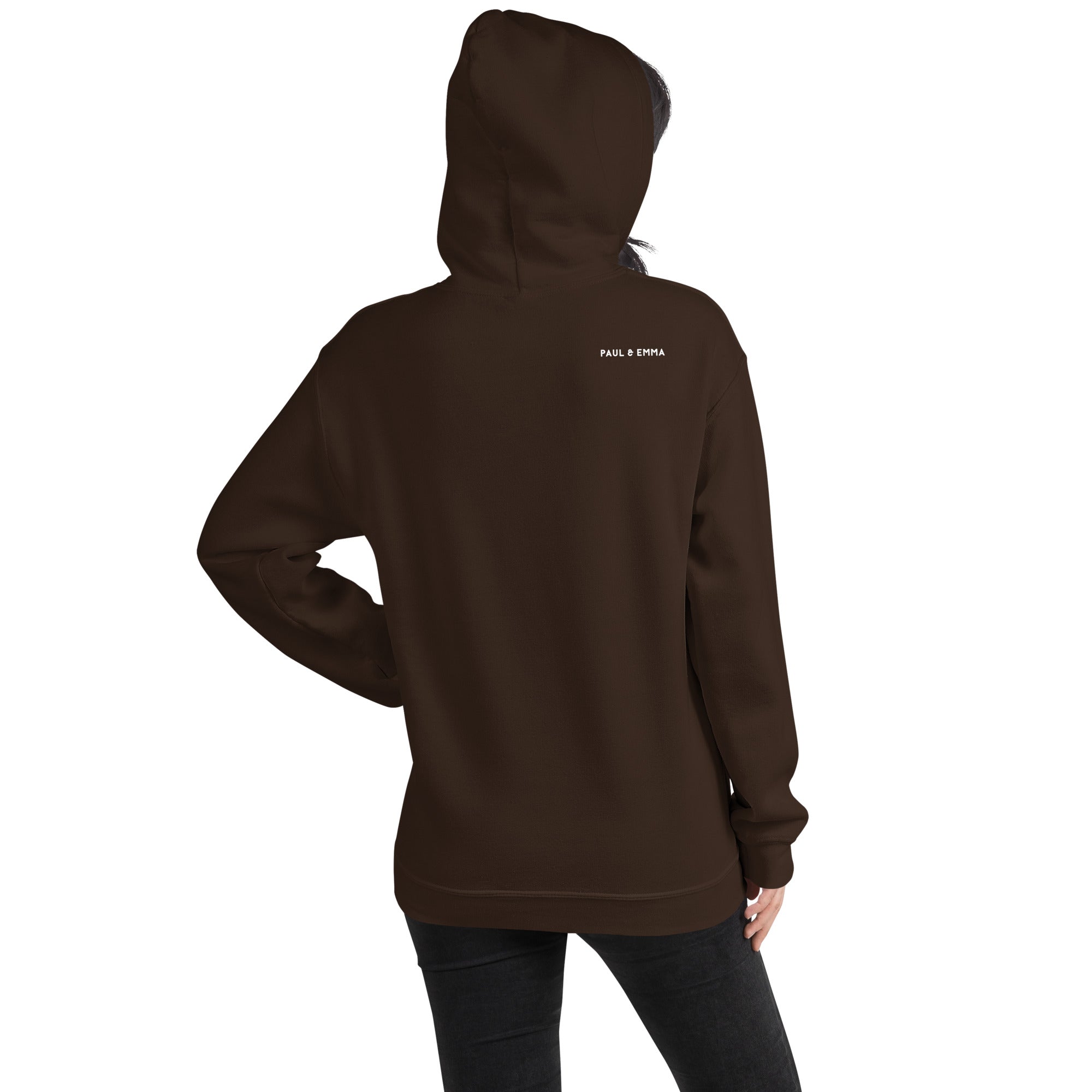 Hoodie mit Rottweiler-Design vorne und Paul Emma Logo auf der Schulter - Breed Kollektion Kapuzenpullover