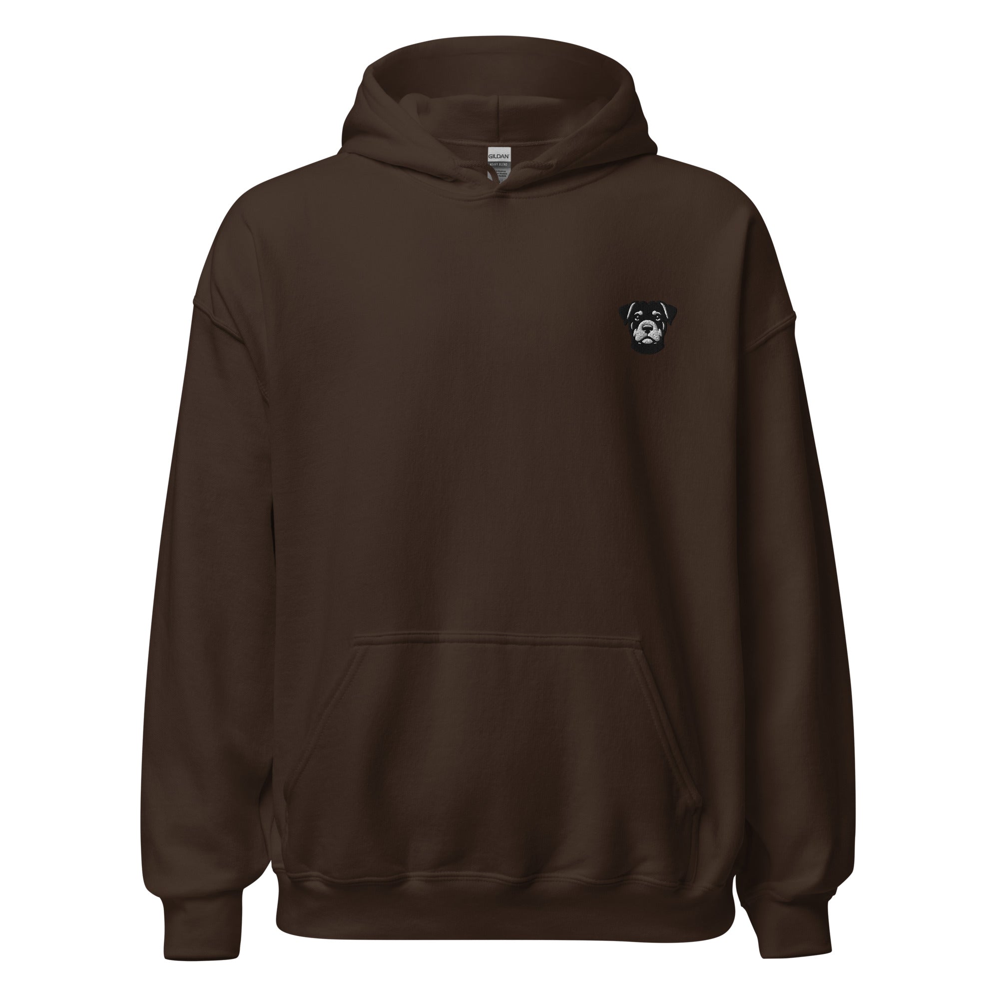 Hoodie mit Rottweiler-Design vorne und Paul Emma Logo auf der Schulter - Breed Kollektion Kapuzenpullover
