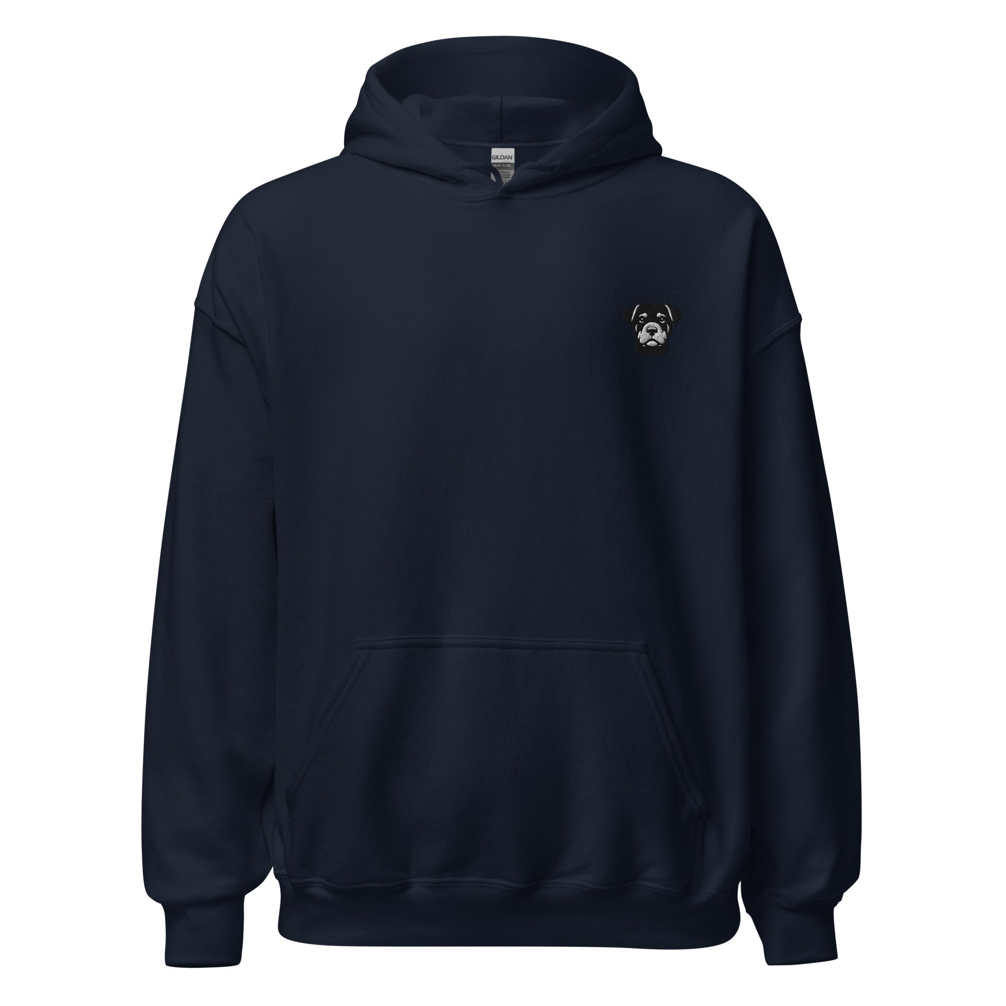 Hoodie mit Rottweiler-Design vorne und Paul Emma Logo auf der Schulter - Breed Kollektion Kapuzenpullover