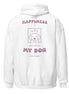Hoodie mit Today's Happiness is sponsored by my dog Back-Print in Lila - Paul & Emma Philosophy Collection